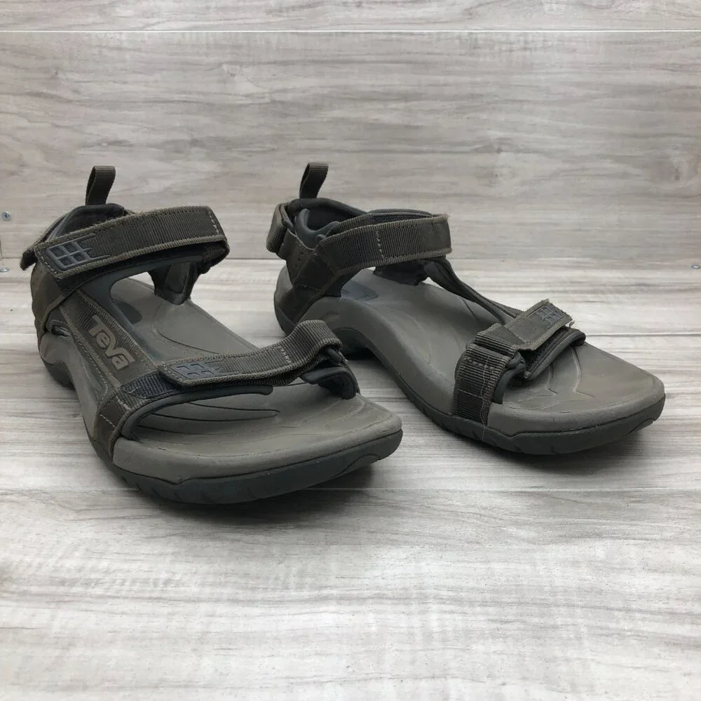 Teva Sandals Men's 9 Minam Brown Hook and Loop Outdoor Shoes
